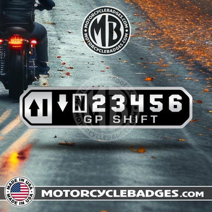 SHIFTING PATTERN (Standard, GP) - Info/Statements/MISC Motorcycle Badge