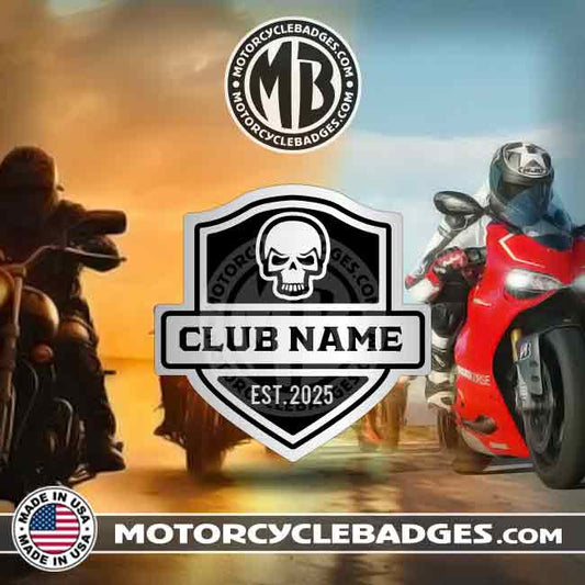 CLUB/GROUP (TEMPLATE MB001) - Club/Group Motorcycle Badge