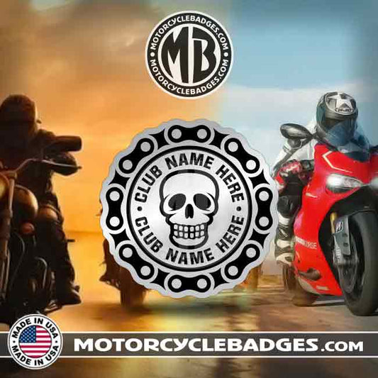 CLUB/GROUP (TEMPLATE MB002) - Club/Group Motorcycle Badge