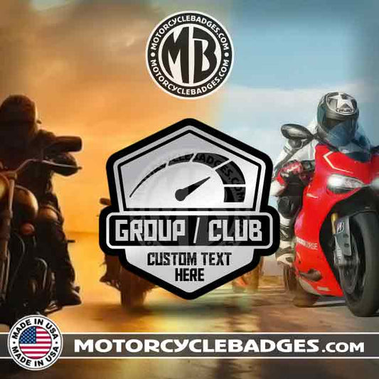 CLUB/GROUP (TEMPLATE MB003) - Club/Group Motorcycle Badge