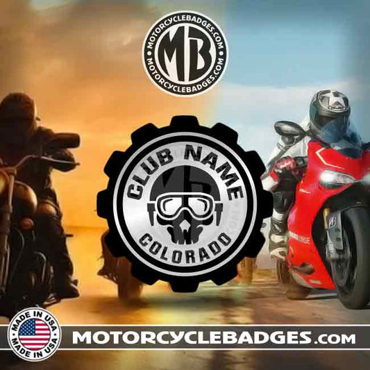 CLUB/GROUP (TEMPLATE MB005) - Club/Group Motorcycle Badge