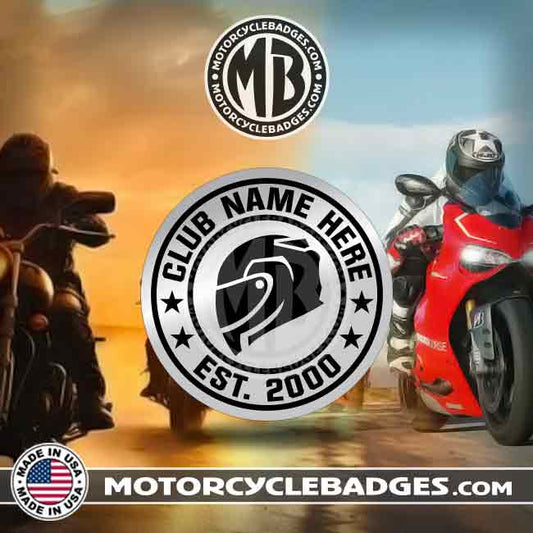 CLUB/GROUP (TEMPLATE MB006) - Club/Group Motorcycle Badge
