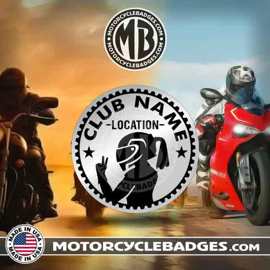 CLUB/GROUP (TEMPLATE MB008) - Club/Group Motorcycle Badge