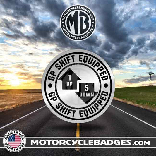 GP SHIFT EQUIPPED - Lifestyle/Bike-Life Motorcycle Badge