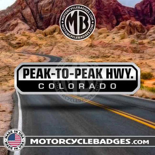 PEAK-TO-PEAK (COLORADO) - Canyon/Road Motorcycle Badge