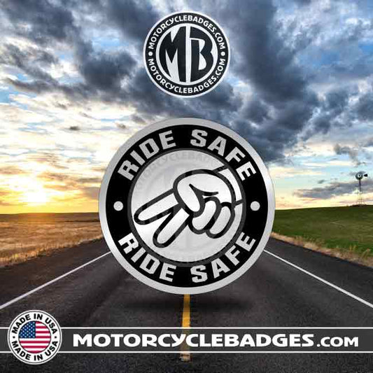 RIDE SAFE (BIKER WAVE) - Lifestyle/Bike-Life Motorcycle Badge